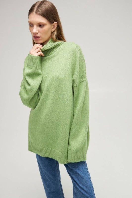 CWOSWL6643_CASUAL HALF-TURTLENECK SWEATER WITH LONG SLEEVES
