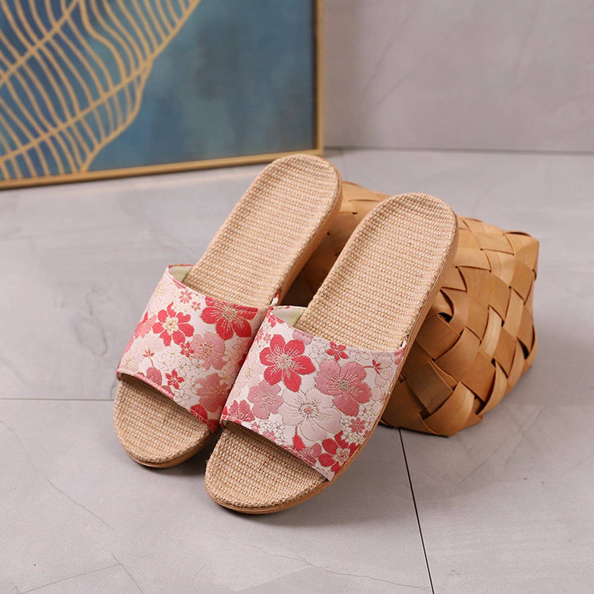 Breathable Linen Satin Sliders for Home & Out_CWSHF0189