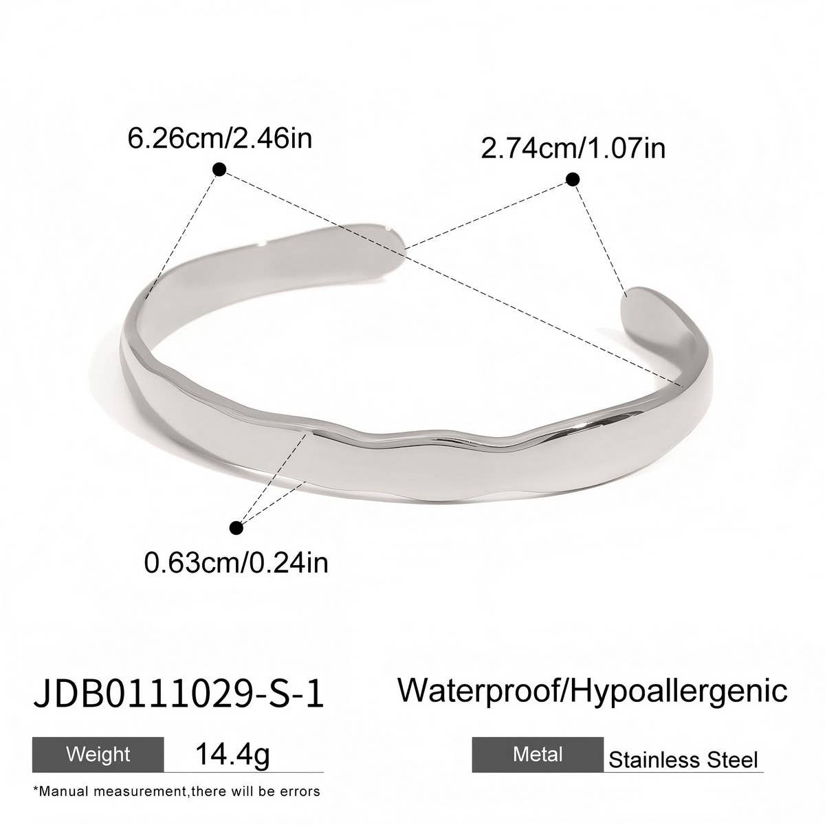 Classic Two-Tone Double Ring Bangle, 18K Gold