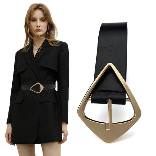 NEW ARRIVAL LADIES BELT GOLD PIN BUCKLE WIDE BELT_CWABE0700