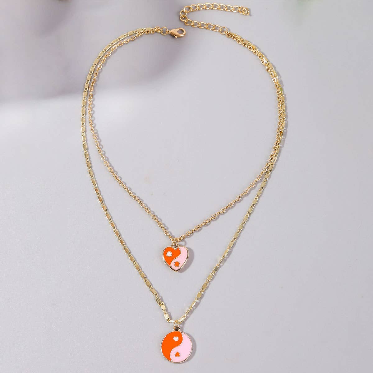 HEART CHARM LAYERED NECKLACE