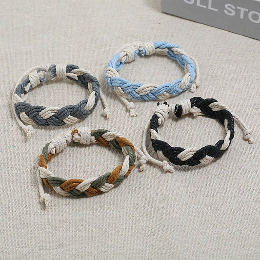 NEW SIMPLE COLORFUL HEMP ROPE COUPLE BRACELET