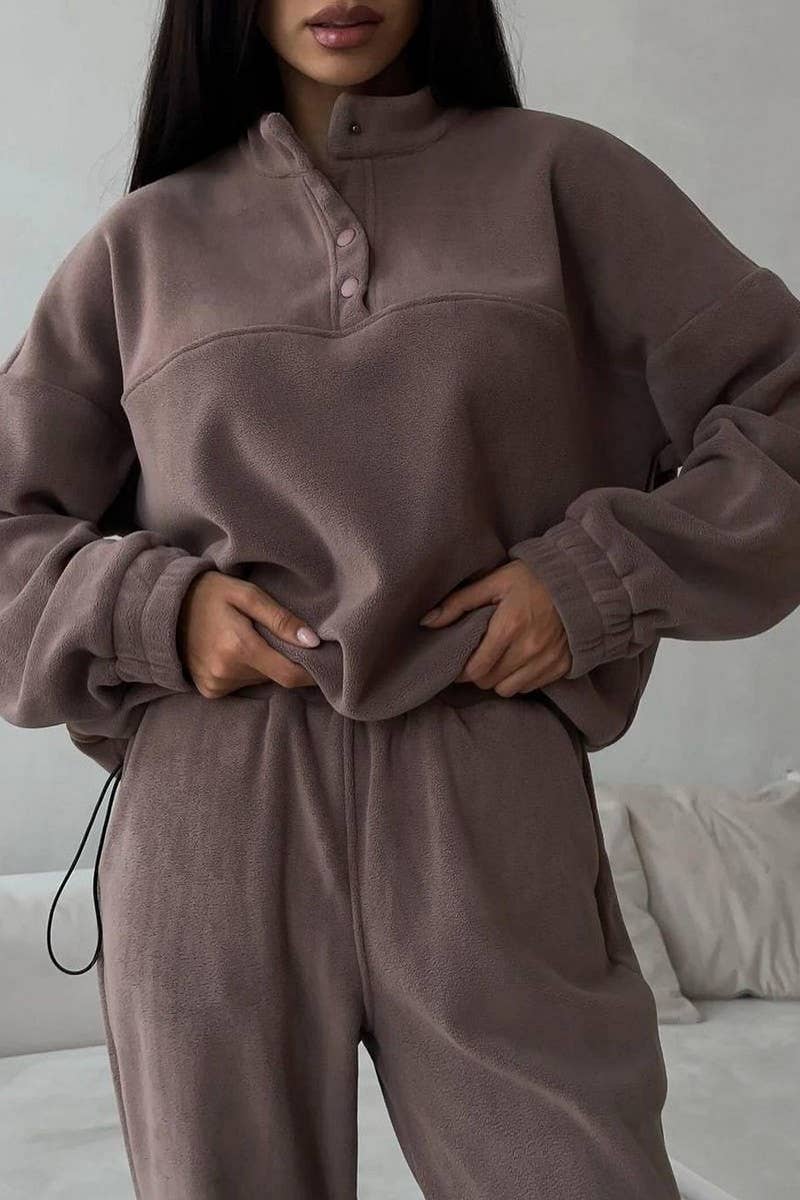 CWSTB1355_POLAR FLEECE TOP AND PANTS TWO-PIECE SET