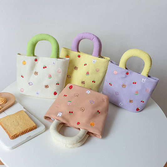 Original Colorblock Embroidered Canvas Tote_CWAB5592