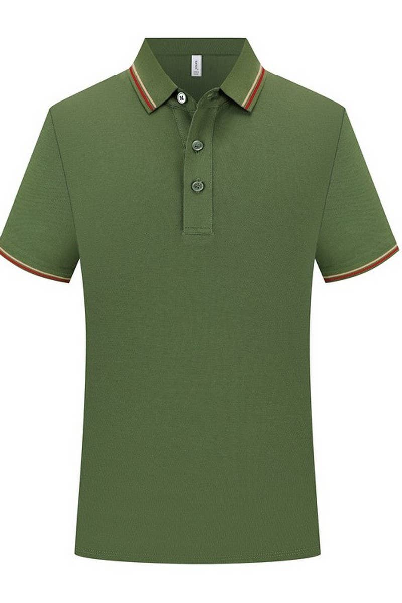 CWTBLS02446_BREATHABLE POLO SHORT SLEEVE CASUAL T-SHIRT