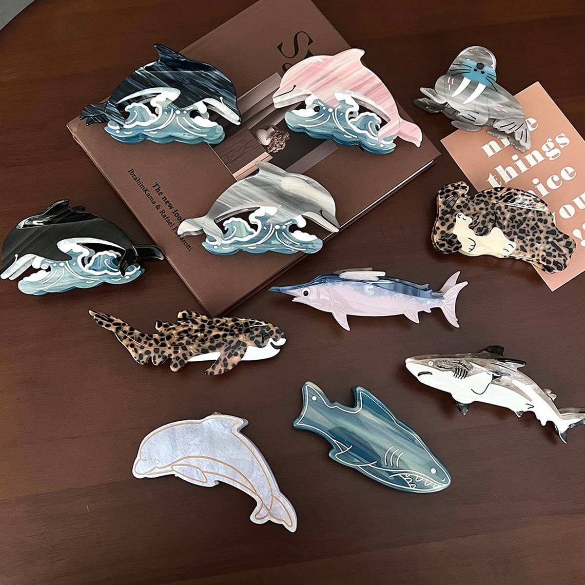 Ocean Series Hair Claw, Dolphin Shark Seal Clip_CWAHA5759
