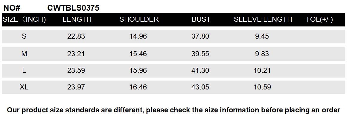 CWTBLS0375_V-Neck Short Sleeve Ruffle Detailed Blouse