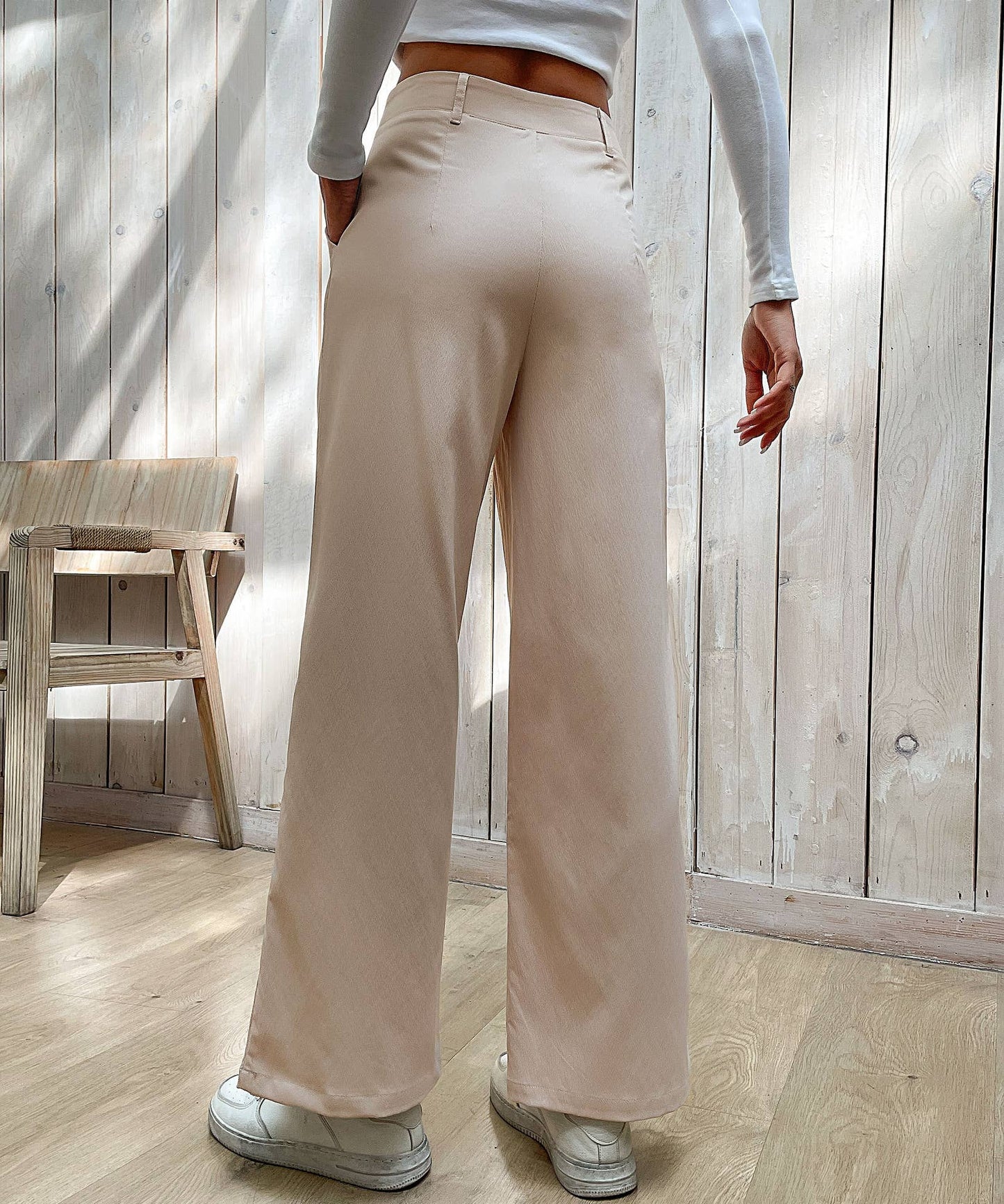 CASUAL PANTS SPLICED WITH COMMUTER STYLE PANTS