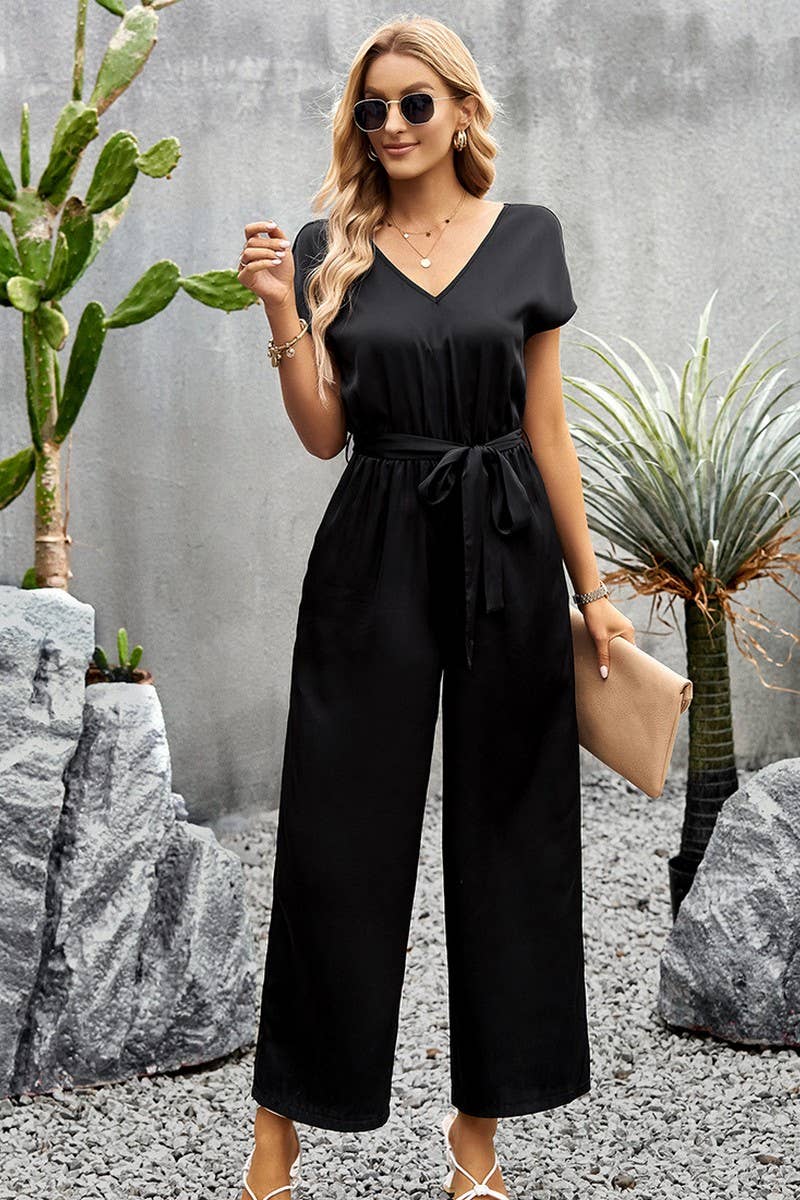 CWSJS1350_SUMMER TEMPERAMENT COMMUTING WIDE-LEG JUMPSUIT
