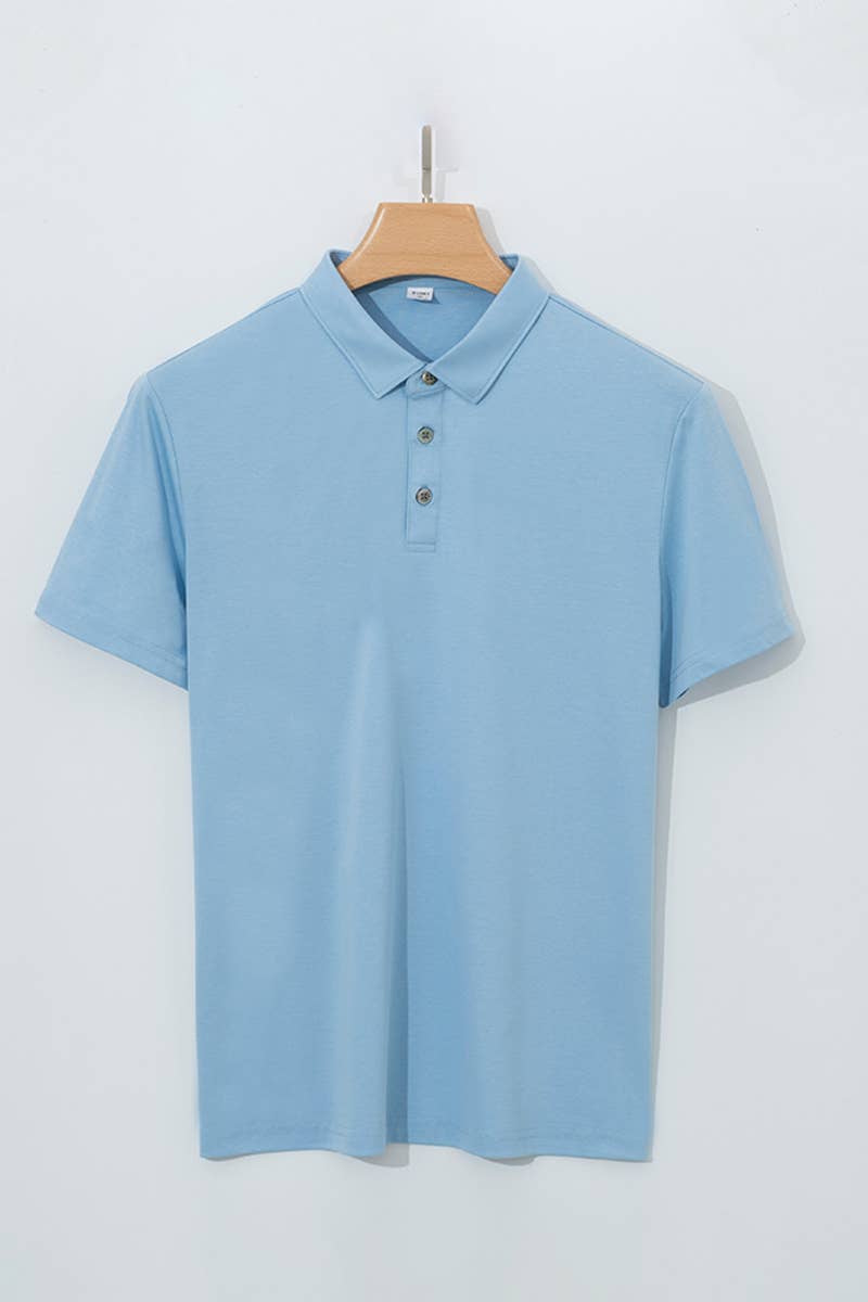 CWTBLS1788_SIMPLE SOLID COLOR ALL-MATCH MEN'S GPOLO SHIRT