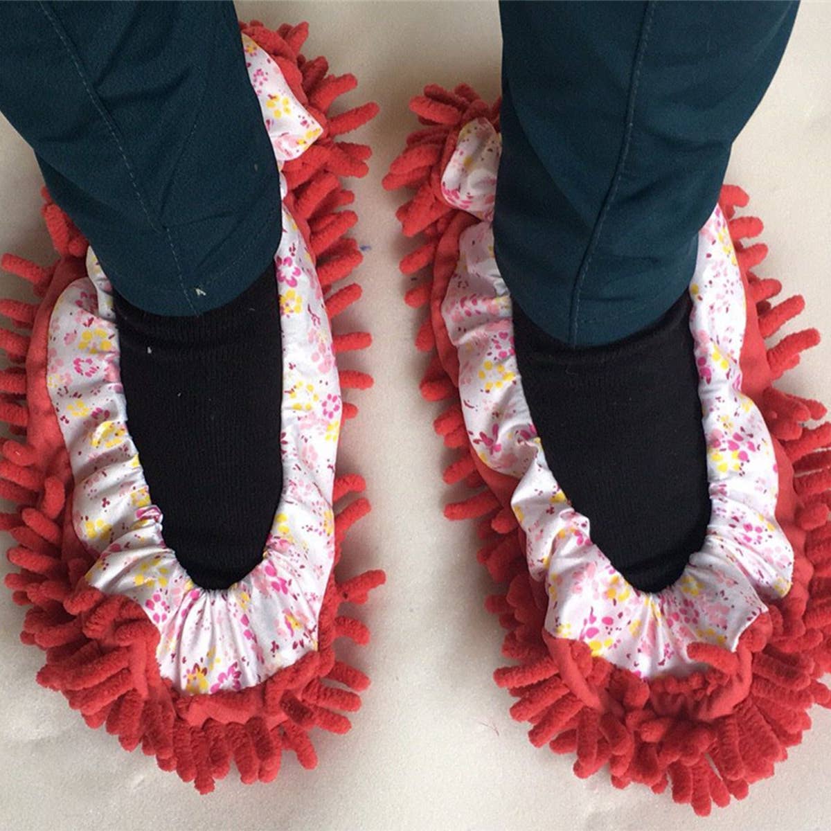 MICROFIBER MOP SLIPPERS SHOES COVER MOP SOCKS