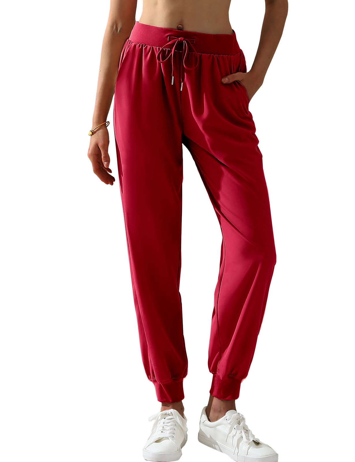 CWBLP423_Elastic Band Waist With Side Pocket Pants