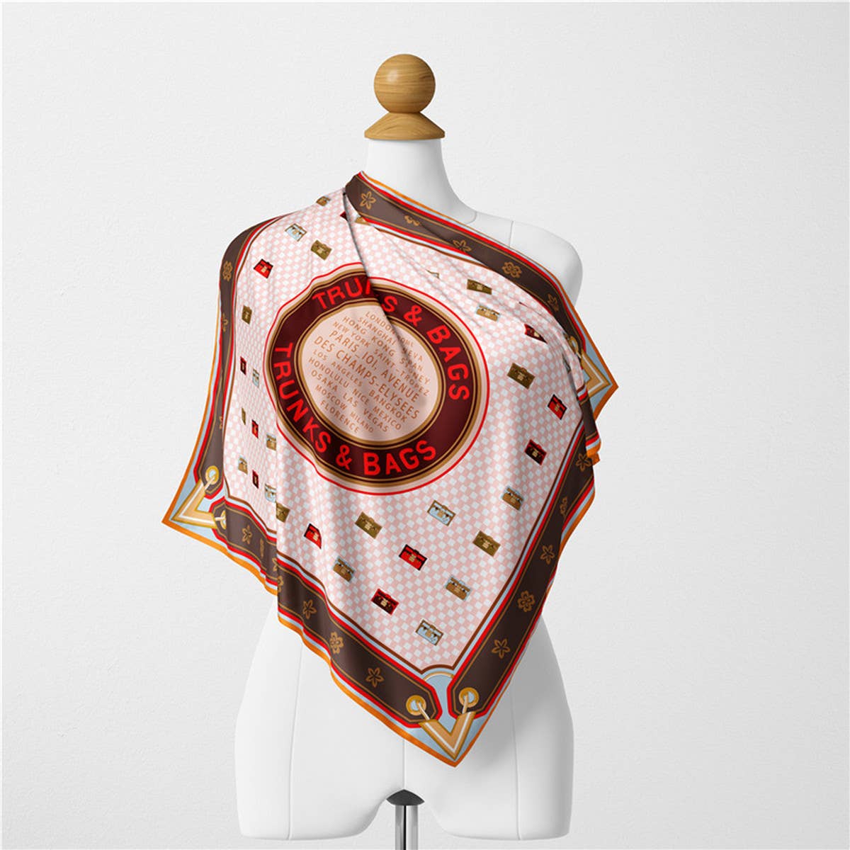 WOMEN OUTERWEAR THIN SQUARE SCARF