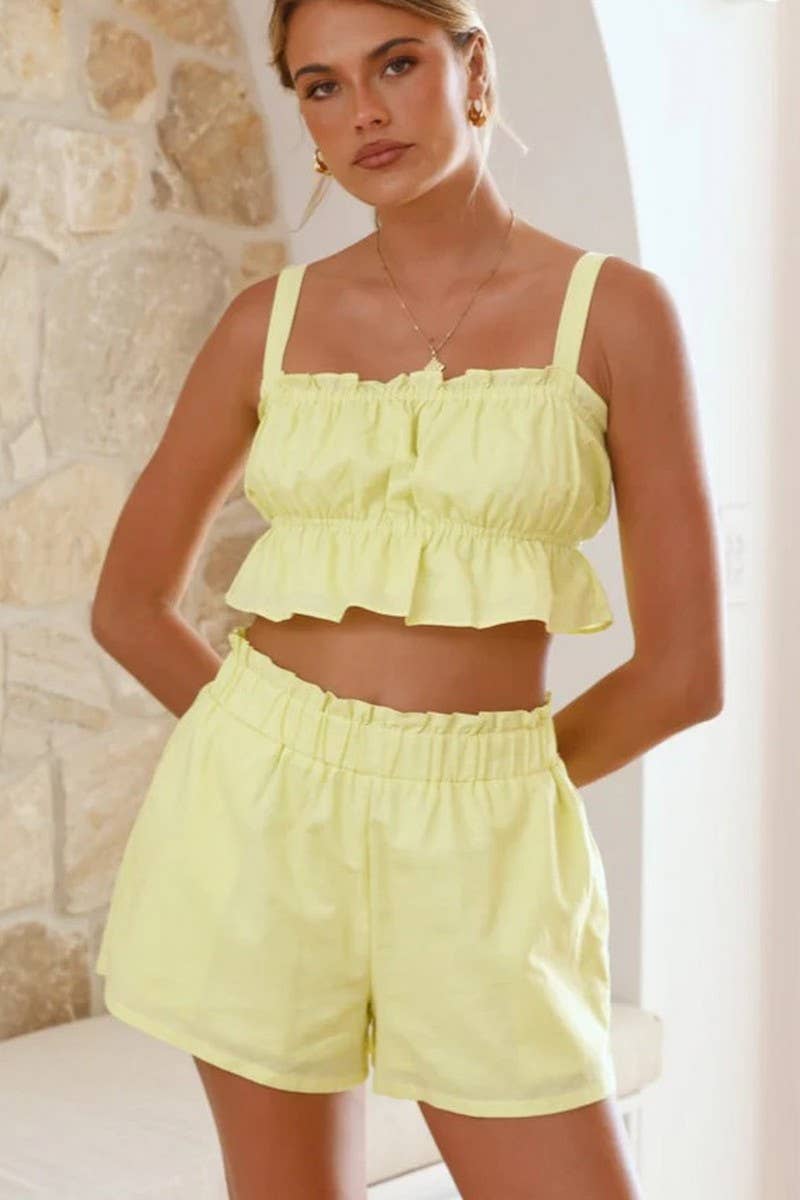 CWSS1221_SLEEVELESS CAMI TOP AND SHORTS 2 PIECE SET