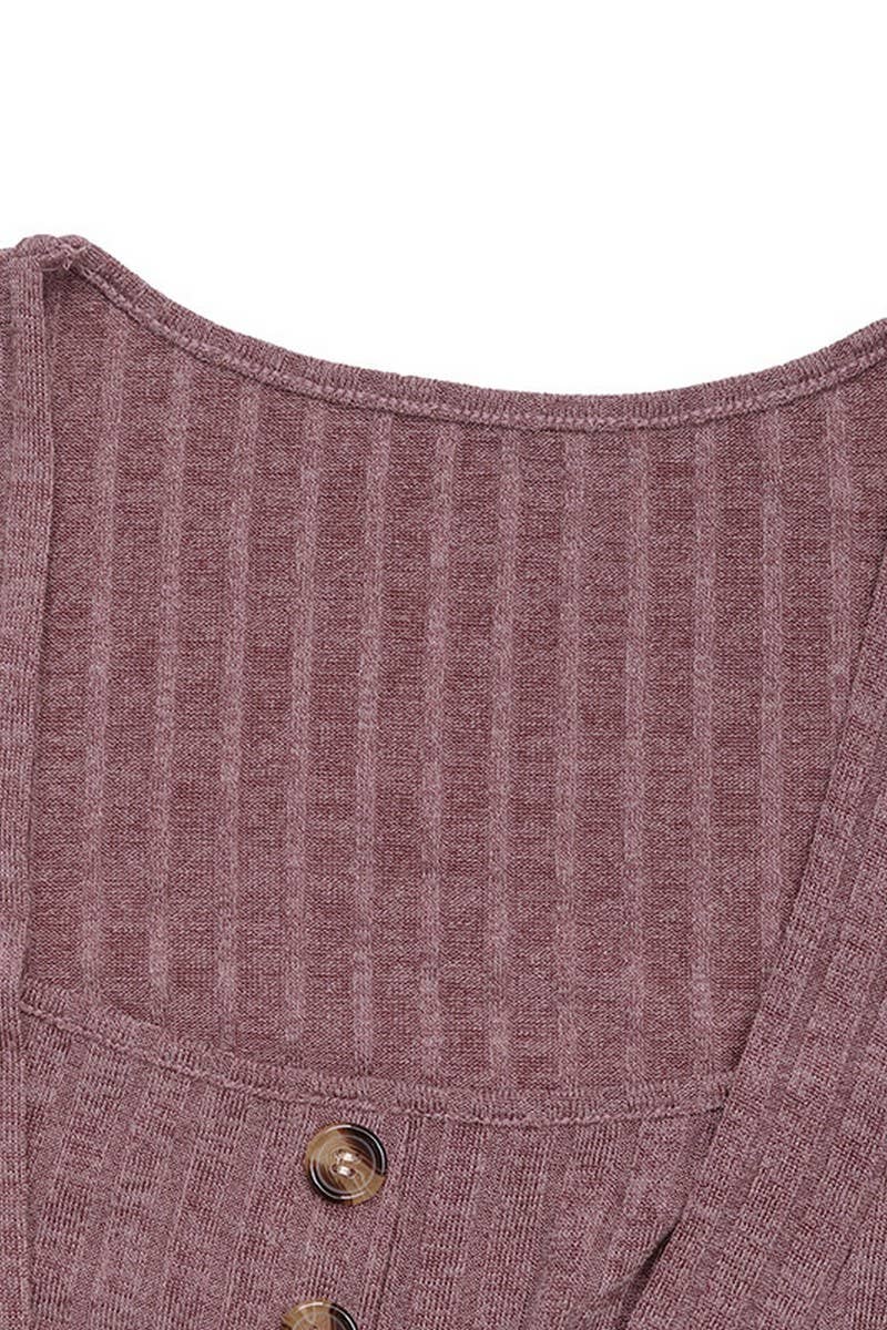 CWTBLL2310_SQUARE COLLAR LONG SLEEVE STRIPED PULLOVER TOP