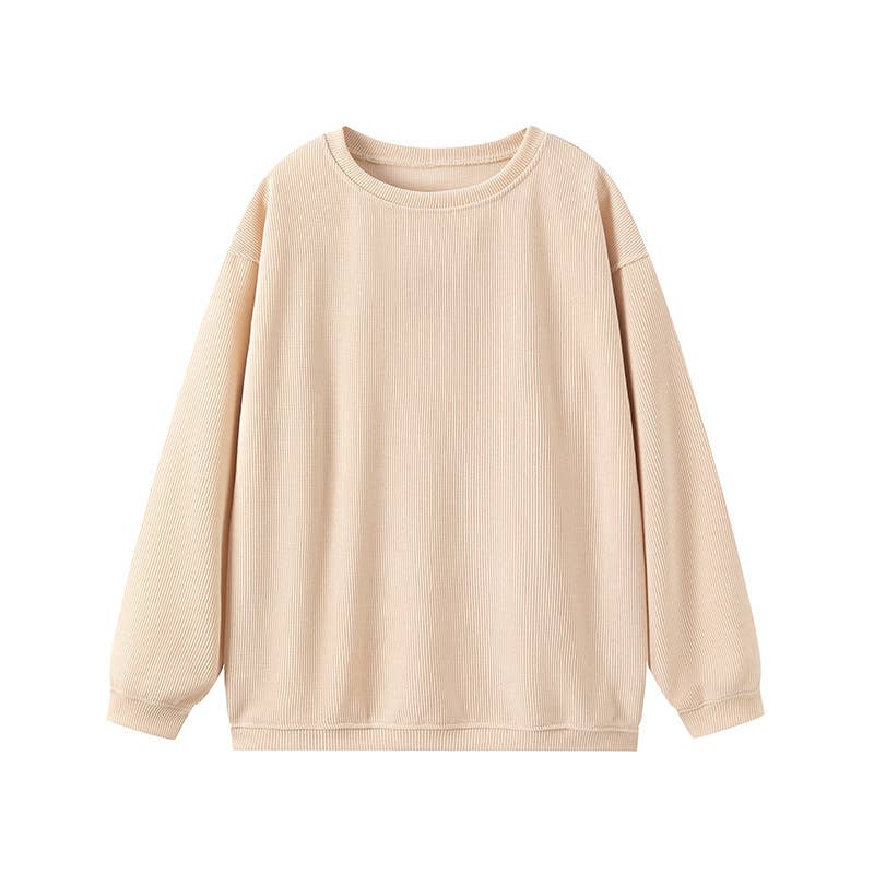 CASUAL DAILY SOLID COLOR ALL ROUND NECK HOODIE