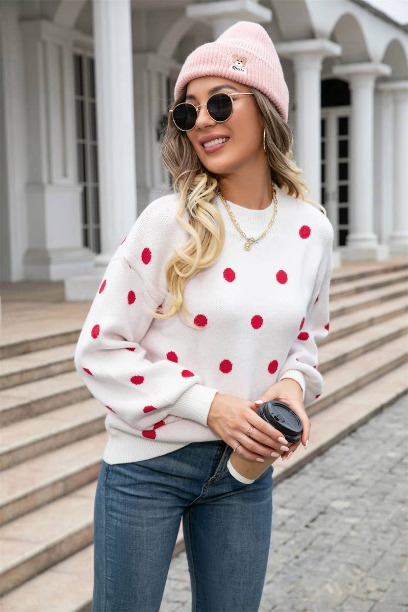 CWOSWL1663_Crew Neck Long Sleeve Pullover Sweater