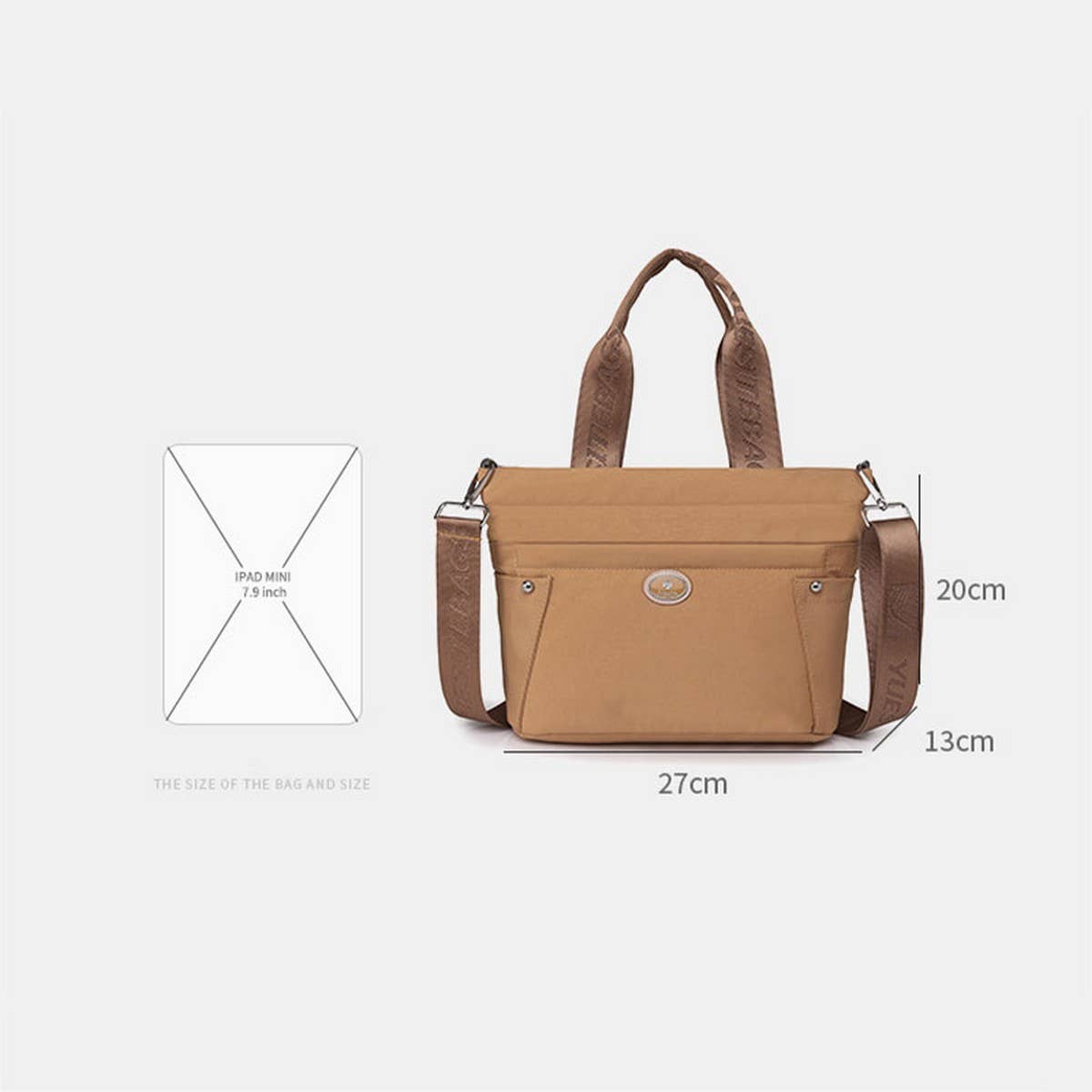 NYLON FABRIC MULTIPOCKET SHOULDER AND CROSSBODY BAG_CWAB3513