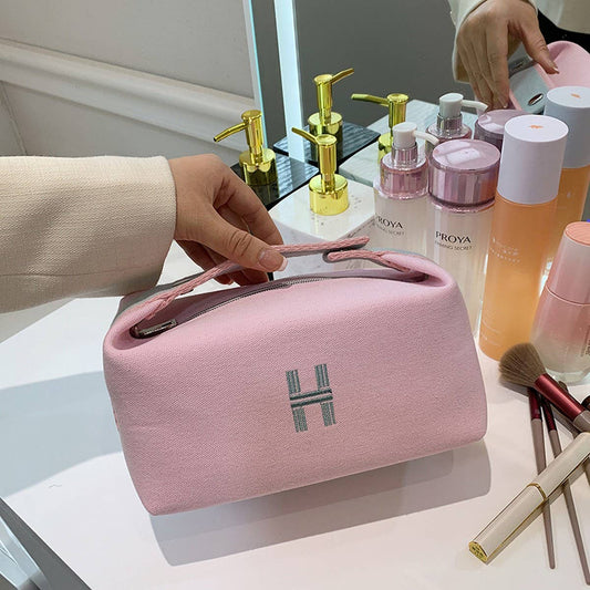 PORTABLE CANVAS BAG LARGE CAPACITY COSMETIC BAG_CWAB4367