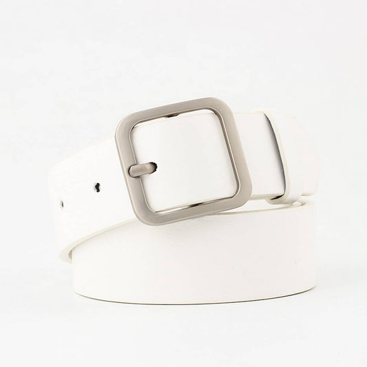 CWABE0370_SQUARE BUCKLE FASHION BELT