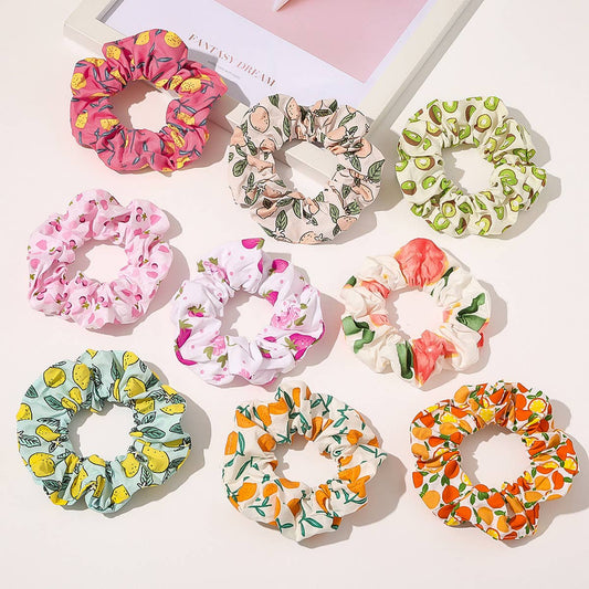 CUTE AVOCADO PEACH HAIR BAND AND HAIR TIE_CWAHA1653