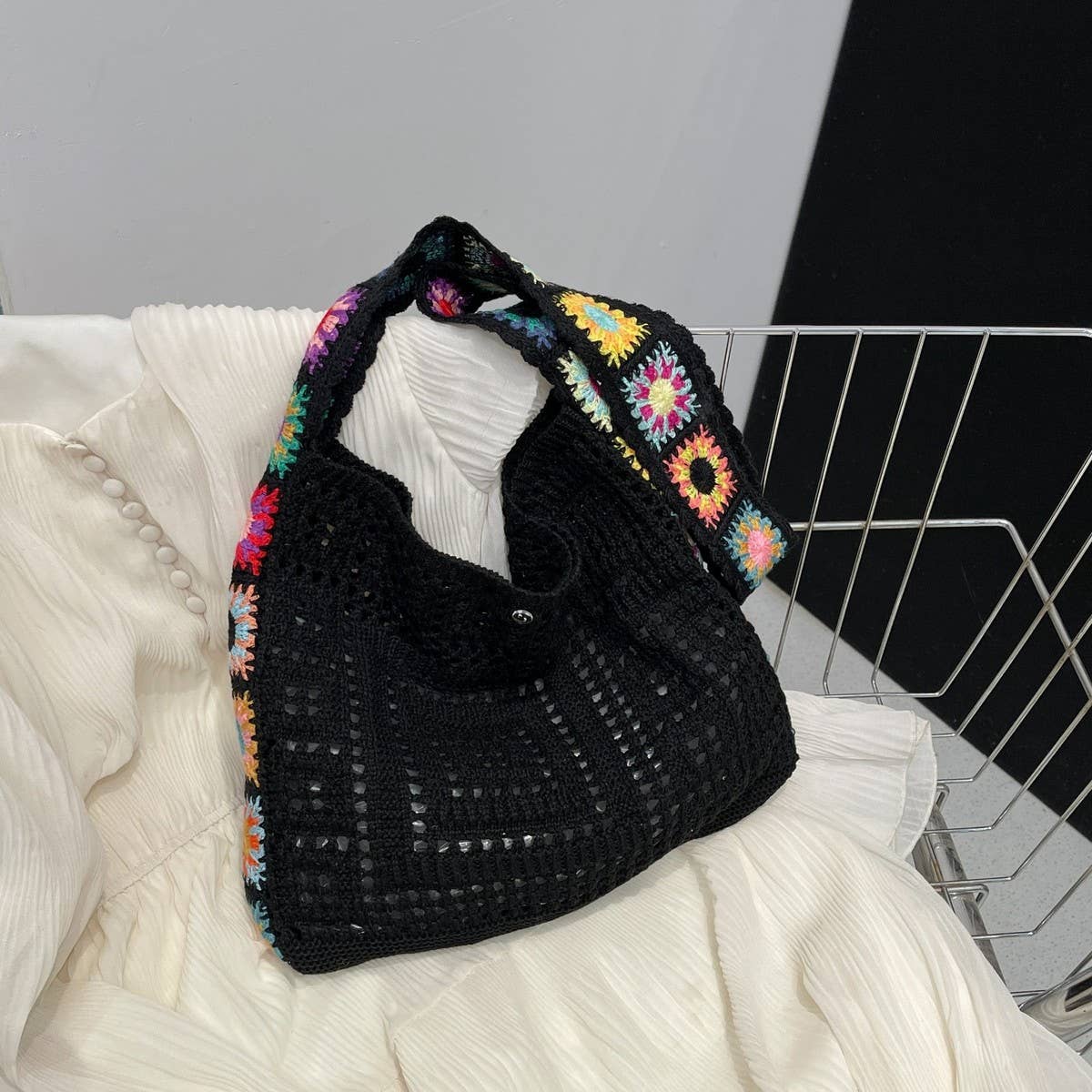 CWAB5055_FASHION KNITTED WOVEN BAG SHOULDER BAG