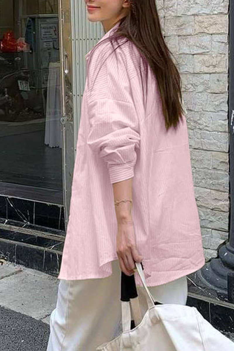 CWTSTL01002_RESORT CHIC STRIPED LONG SLEEVE SHIRT