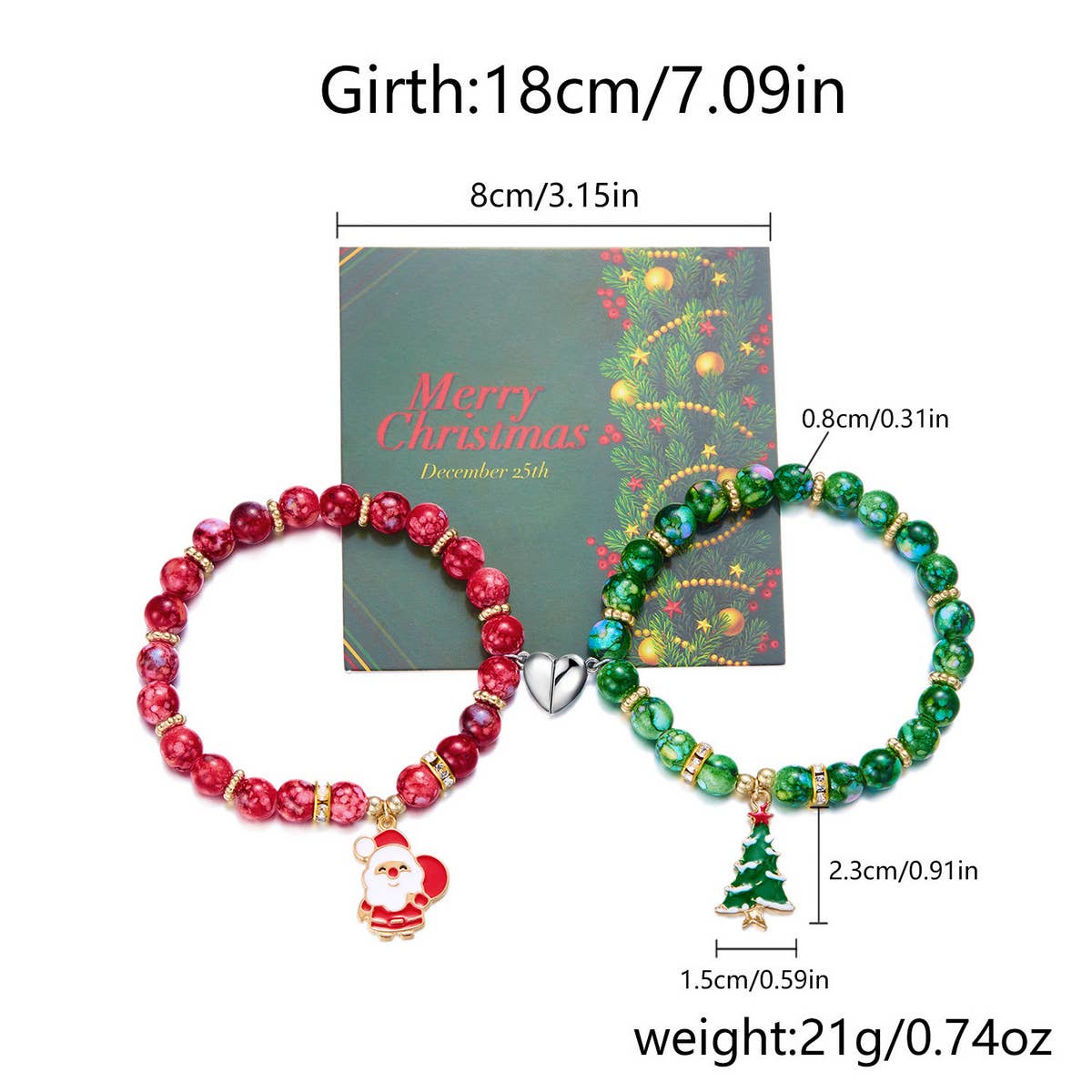 HANDMADE FLOWER BEADS MAGNETIC BEADED BRACELET