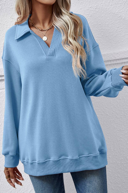 CWOHOL0967_WINTER LAPEL LONG SLEEVE FLEECE HOODIE