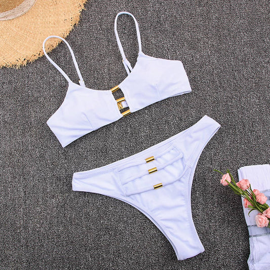 BIKINI NEW SOLID COLOR SPLIT SWIMSUIT_CWMW0264