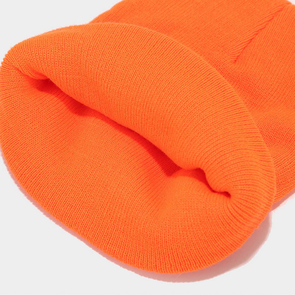 HALLOWEEN PUMPKIN EMBROIDERED KNITTED HAT_CWAH1591