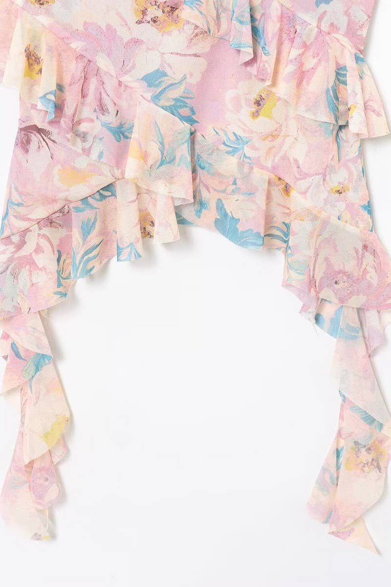 CWTTSL0357_LAYERED EMBELLISHED PRINTED TULLE CAMISOLE TOP