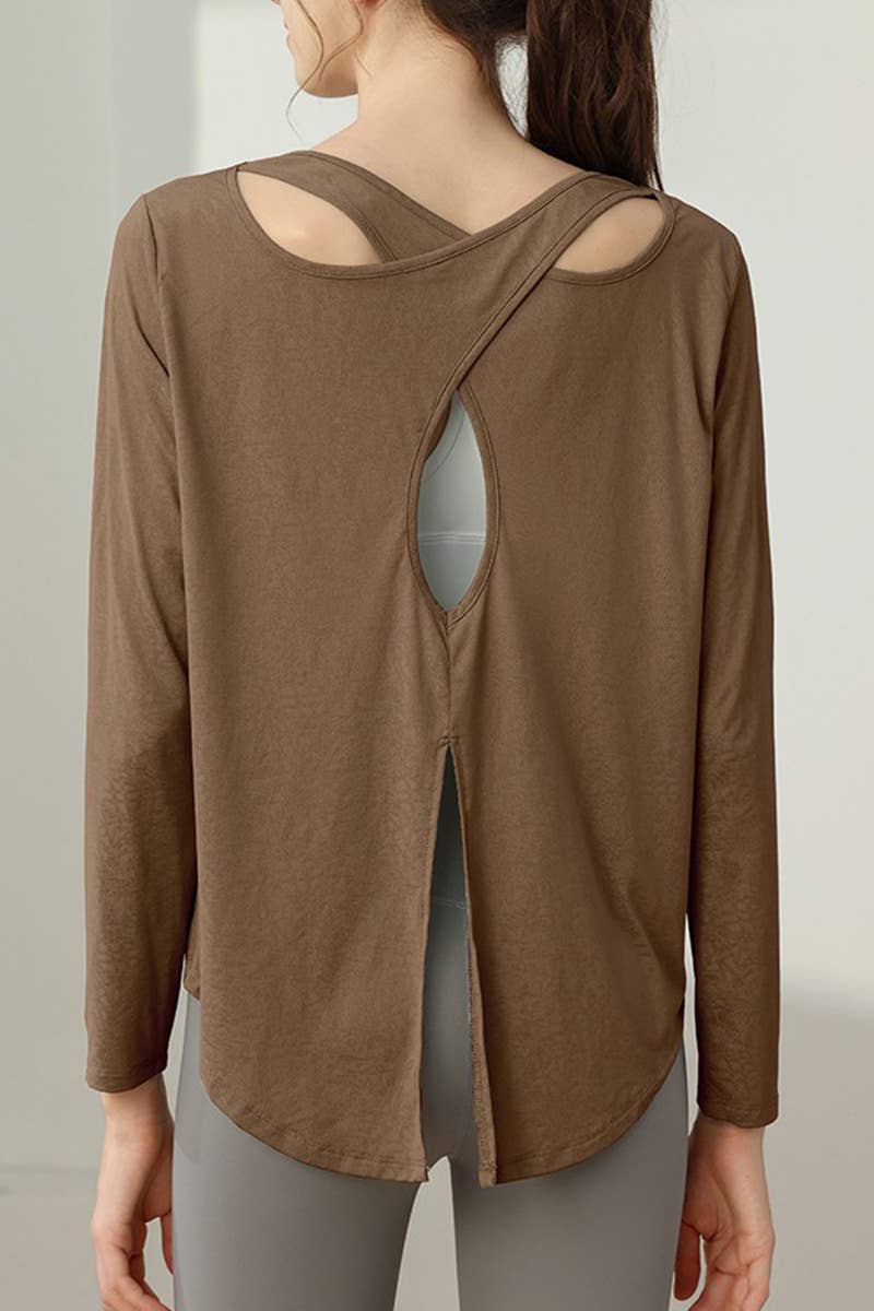 CWTBLL3757_LOOSE FITNESS HIGH-END BEAUTIFUL BACK YOGA CLOTHE