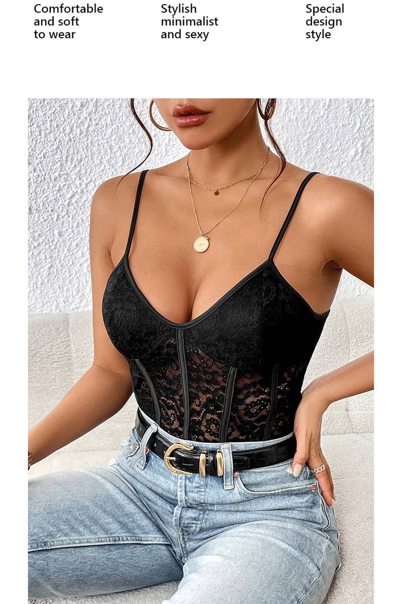 CWSBS0139_CAMISOLE LACE BODYSUIT