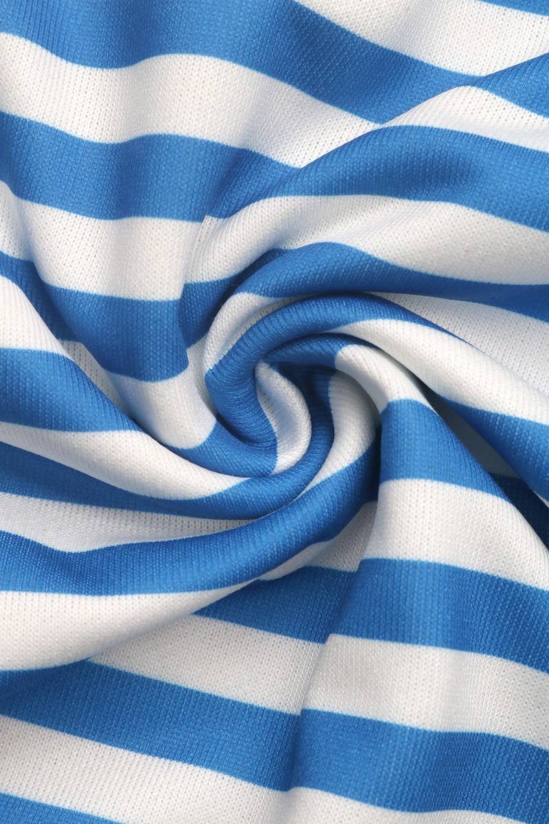 CWTBLL00752_STRIPED CASUAL POLO NECK ZIP-UP SWEATSHIRT