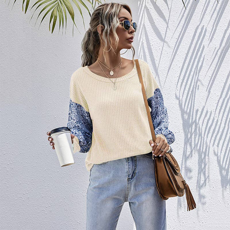 CREW-NECK KNIT LONG-SLEEVED SWEATER WITH BASE