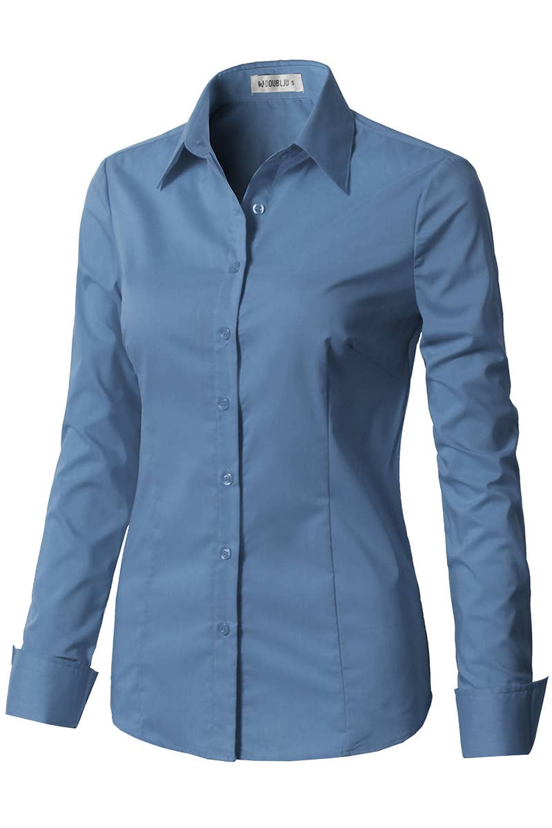 CWTDSL028_Button Down Long Sleeve Collared Shirts