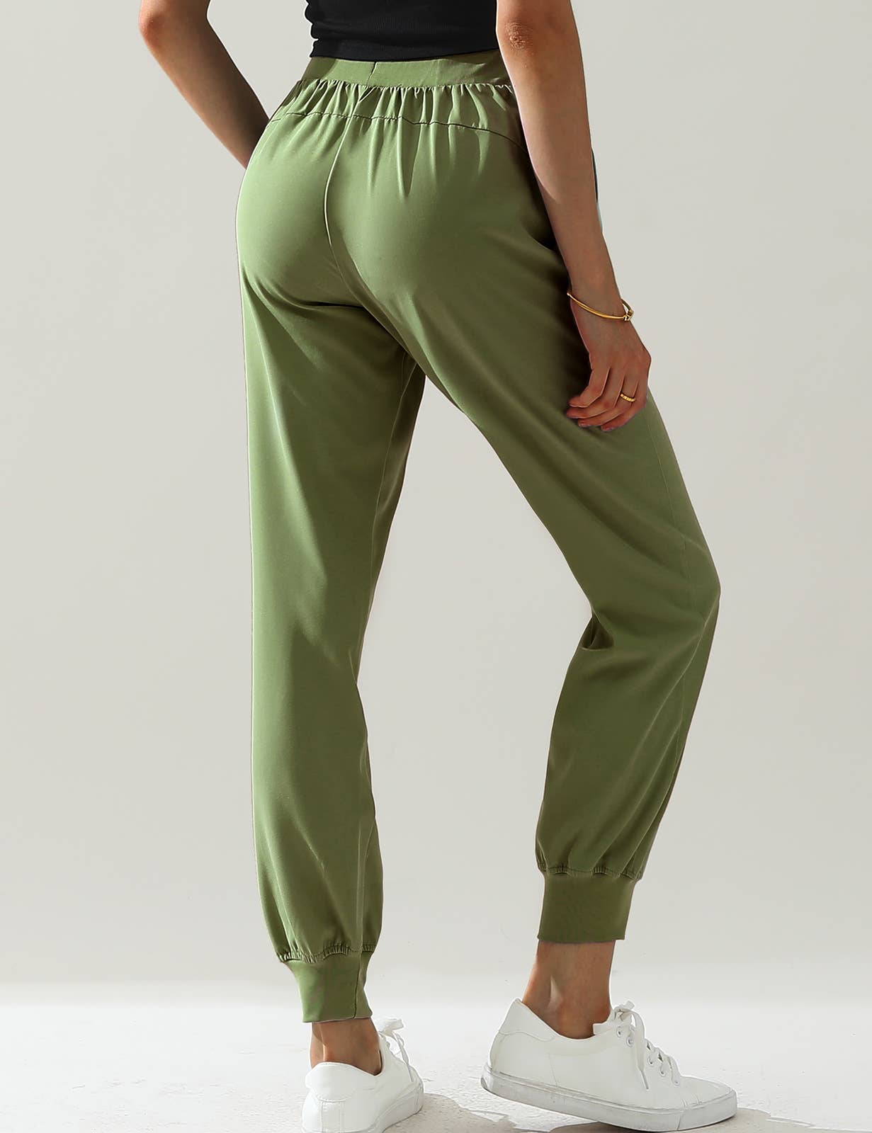 CWBLP423_Elastic Band Waist With Side Pocket Pants