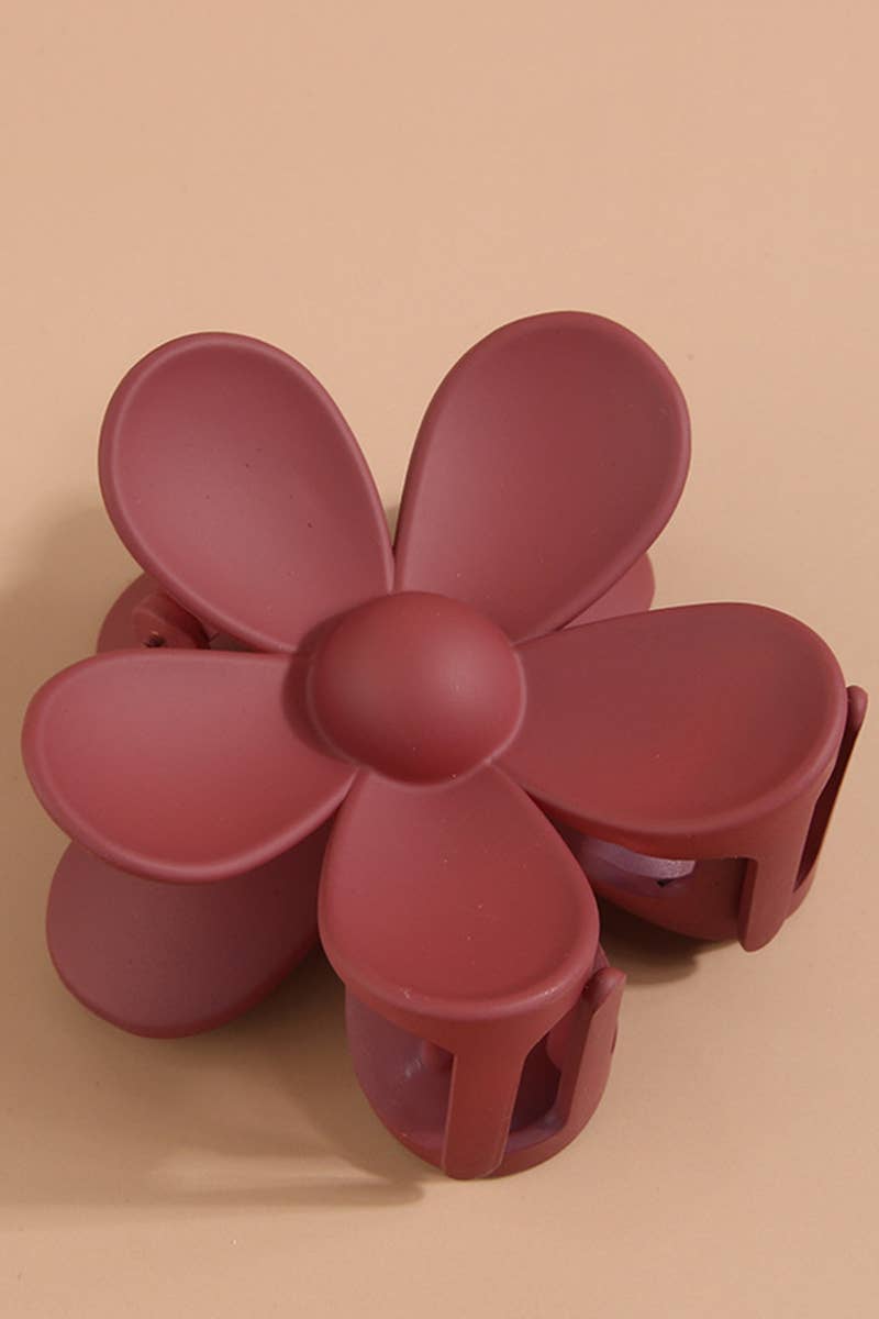 Matte Floral Hair Claw Clip ? Cute & Strong Hold_CWAHA0089
