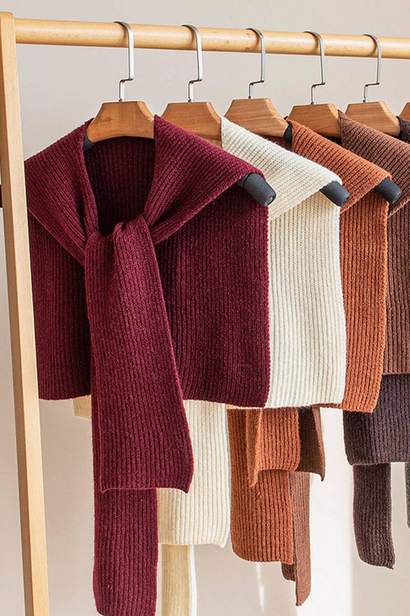 CWASC2726_AUTUMN AND WINTER STRIPED WOOL NECK SHAWL