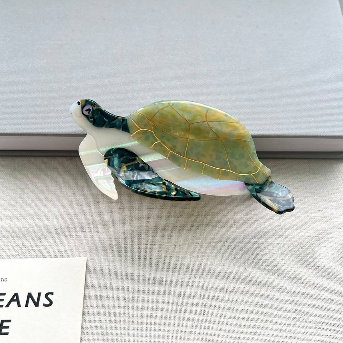 Ocean Claw Clip ??Shell, Shark, Turtle & Penguin_CWAHA5706
