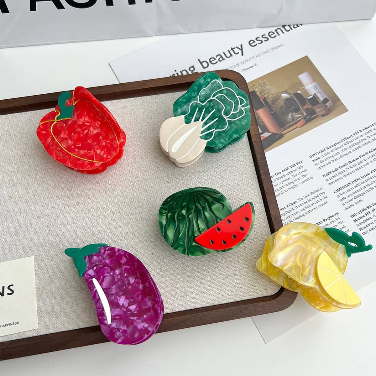 Cute Veggie & Fruit Acetate Claw Clip ? Summer Fun