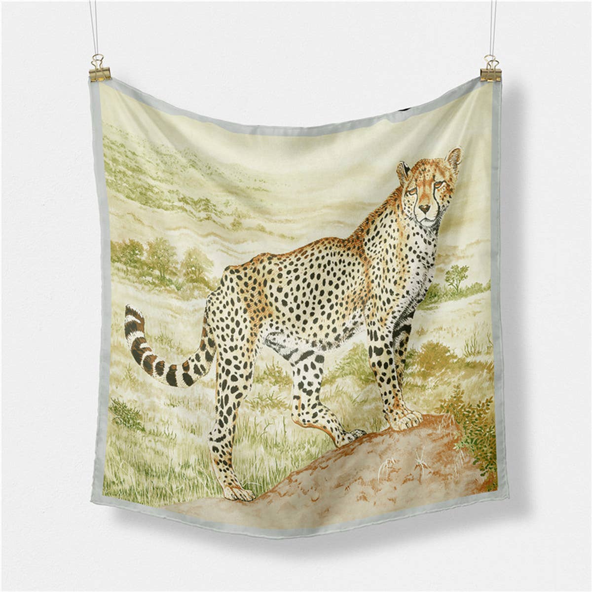 Cheetah Print Scarf - Fashion Square Wrap_CWASC0649