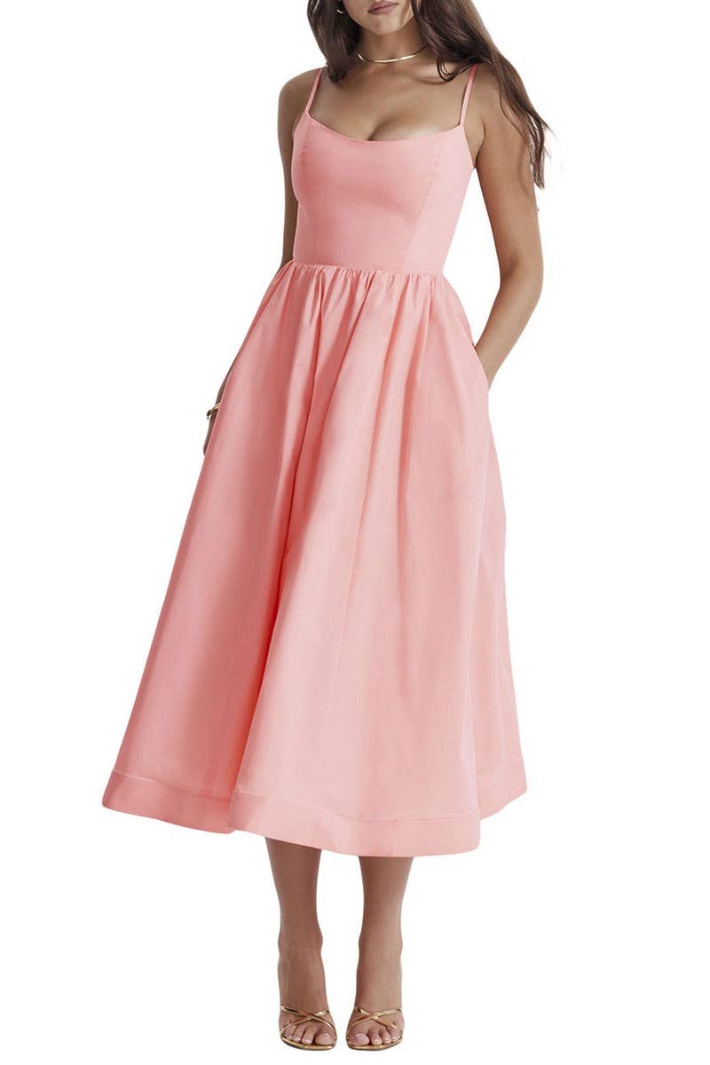 CWDMD5938_SLIM FIT BACKLESS SPAGHETTI STRAP MAXI DRESS