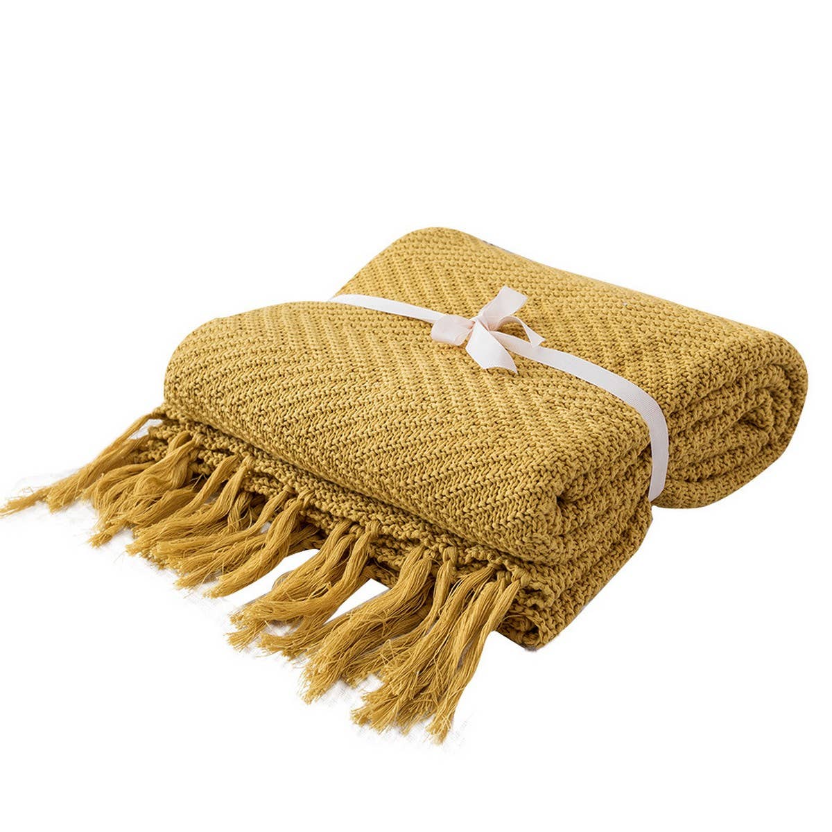 NEW Z-PATTERN SIMPLE COTTON KNITTED THROW BLANKET_CWMM2370