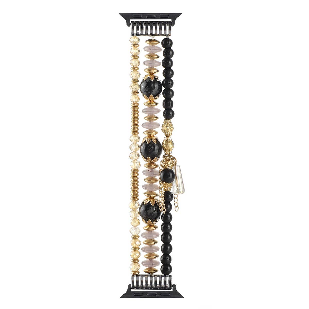 APPLE WATCH 7-1 THREE-ROW PEARL ELASTIC STRAP_CWASC1563