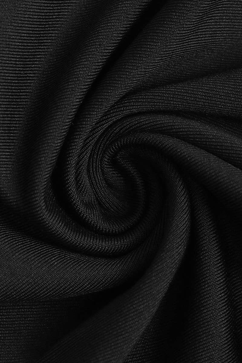 CWSBSL0113_TEMPERAMENT MESH SPLICING V-NECK JUMPSUIT