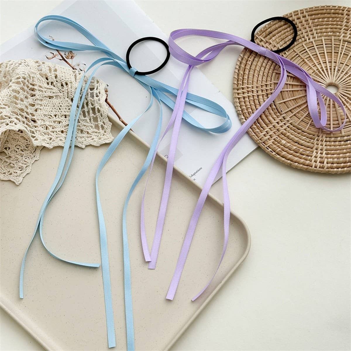 WOMEN BOW TASSEL ELASTIC HAIR ROPE_CWAHA1078