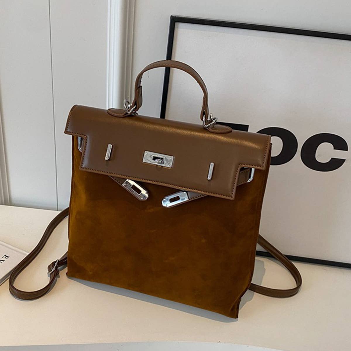 VINTAGE CASUAL PU LEATHER BACKPACK FOR WOMENS_CWAB1789