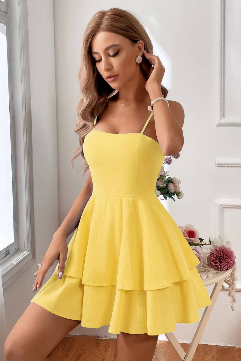 CWDSD8434_BACKLESS BOW TIE SPAGHETTI STRAP MINI DRESS